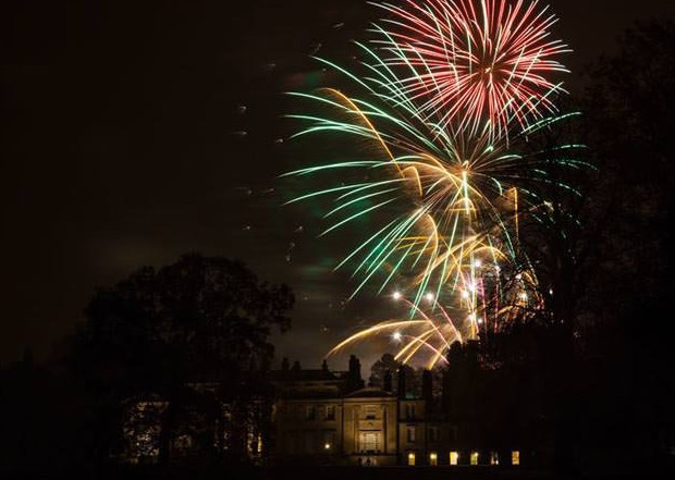 Broughton Hall fireworks. Image courtesy of Elysian Estates