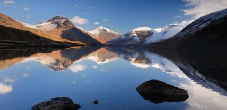 Snow capped mountains at Wastwater lake. Credit: Visit Britain