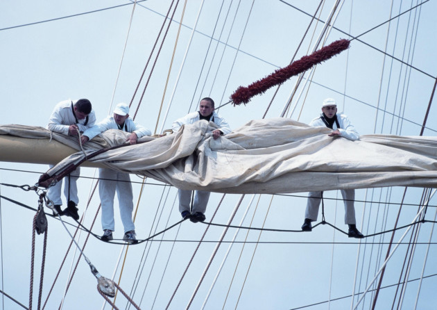 Manning the rigging. Image by Paul Watts