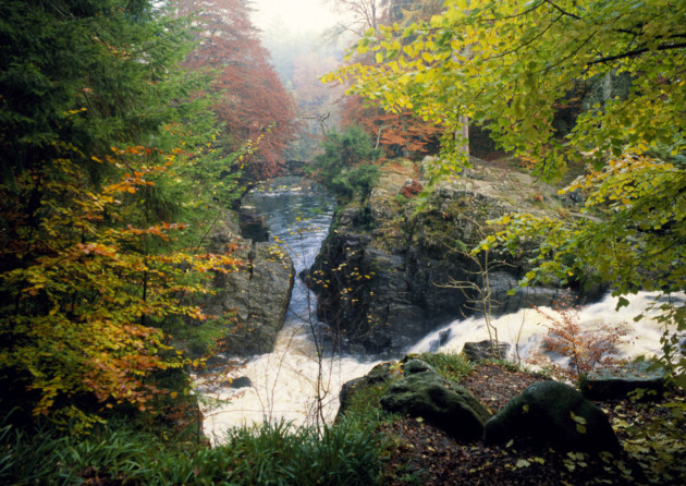 The River Braan and the bridge at Ossian's Hall. Copyright 2007 National Trust for Scotland