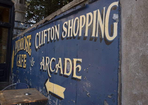 Vintage sign for Clifton Shopping Arcade, Clifton. Photo: VisitEngland/Iain Lewis