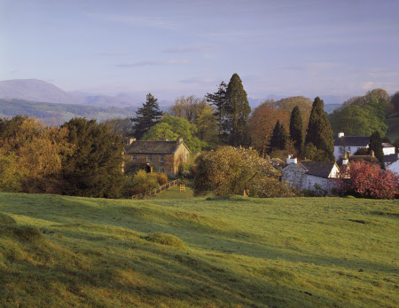 View of Hill Top, the farmhouse home of Beatrix Potter. She bought the house at Near Sawrey in 1905 and lived in it until her marriage in 1913.