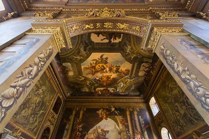 Proscenium arch, Painted Hall, Old Royal Naval Colleg