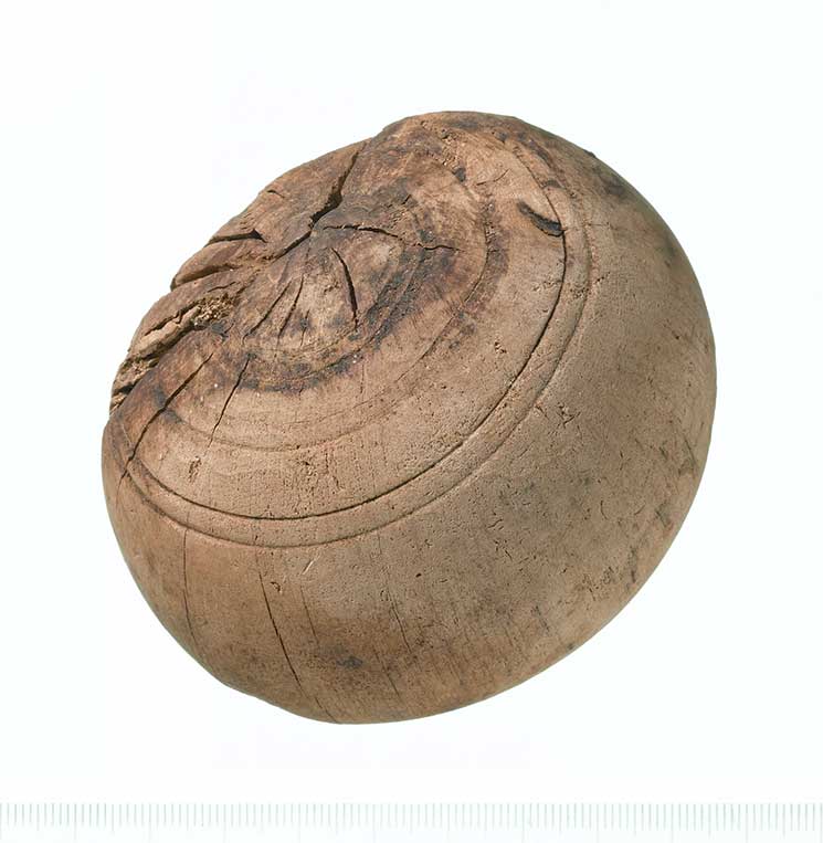 Sixteenth-century wooden bowling ball