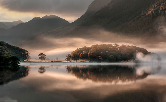 Mist and Reflections, Crummock Water, Cumbria by Tony Bennett. Landscape Photographer of the Year awards