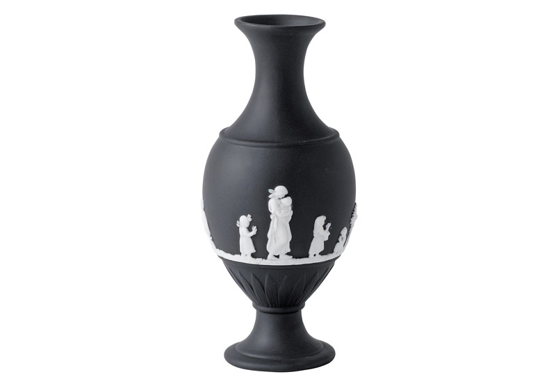 Wedgwood Jasperware black vase. Credit: Images courtesy of Wedgwood