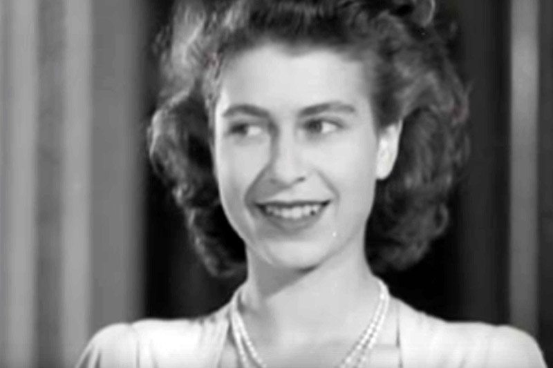 A young Queen Elizabeth II filmed for British Pathé News.